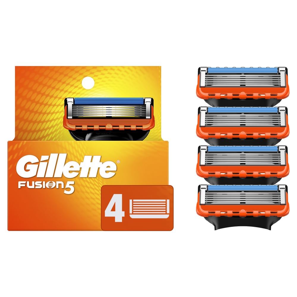 Gillette Fusion5 Mens Razor Blade Refills, 12 Count, Lubrastrip for a More Comfortable Shave