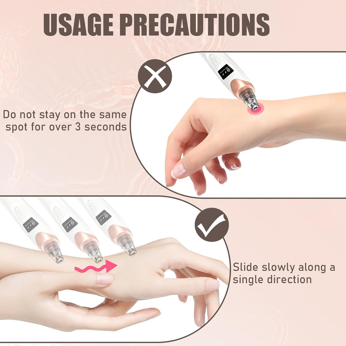 Blackhead Remover Pore Vacuum,Facial Pore Cleaner Blackhead Vacuum (Gold)