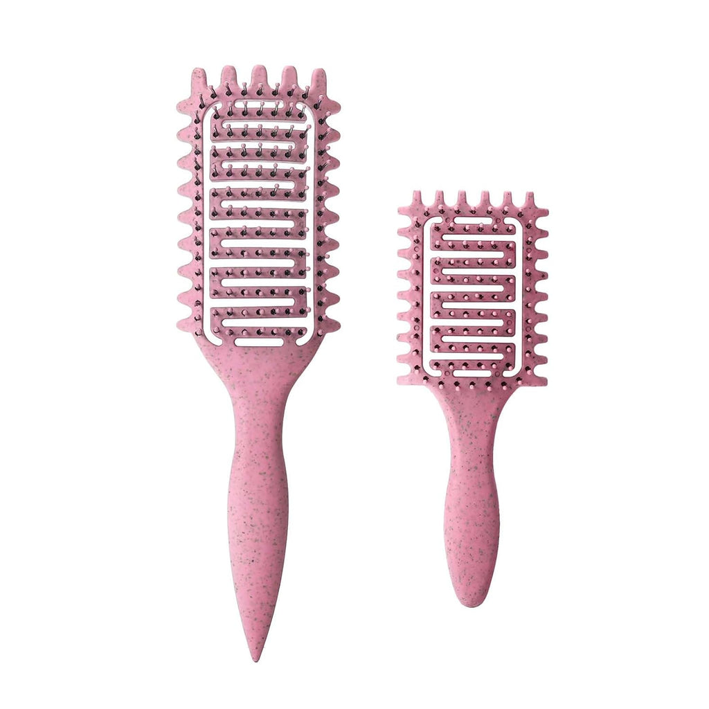 Curl Defining Brush for Curly Hair, Vented Detangling Hair Brush for Wet and Dry Styling, Curved Brush for Shaping and S