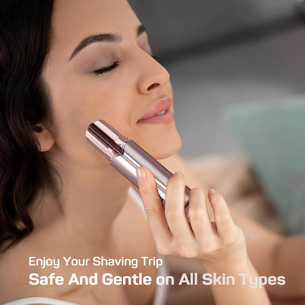 Facial Hair Removal for Women- As Seen on TV, Electric Painless Face Shaver, Rechargeable Hair Removal Device for Face, 