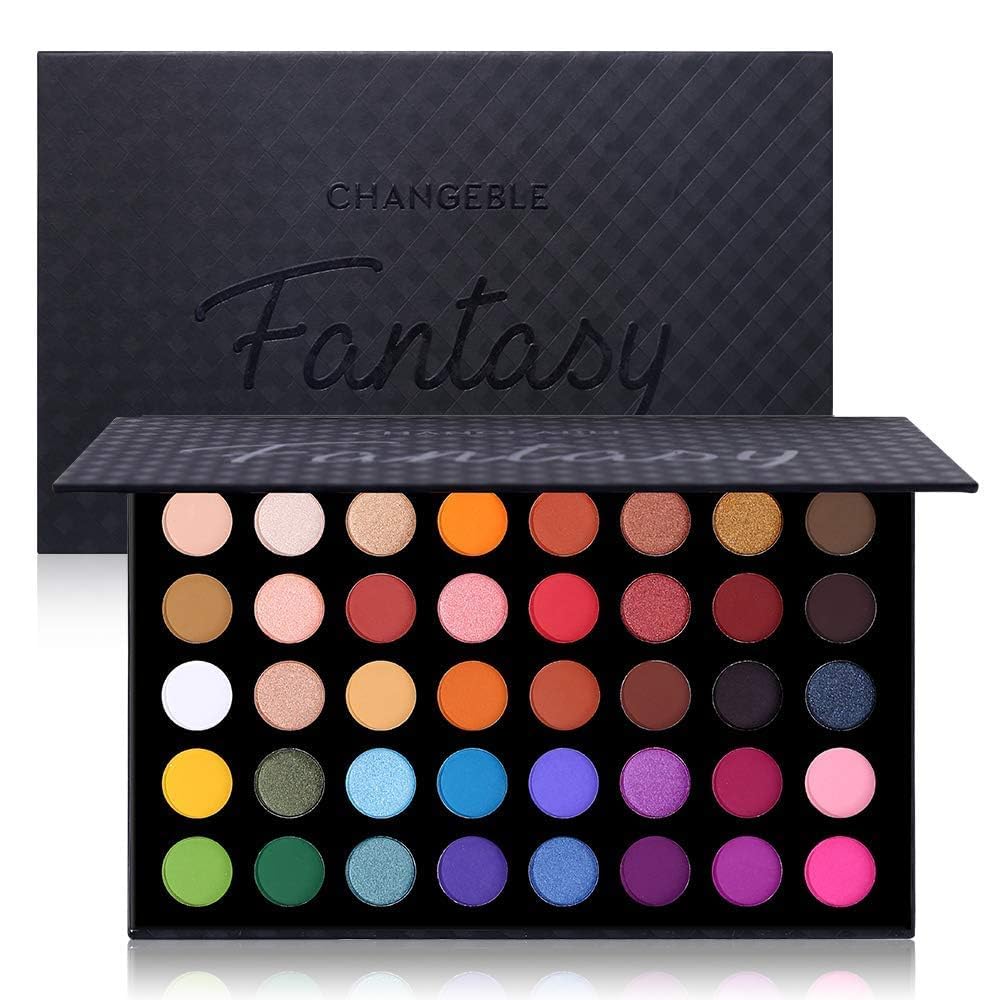 UCANBE Highly Pigmented Eye Makeup Palette, Matte Shimmer Metallic Eyeshadow Pallet Long Lasting Blendable Natural Color