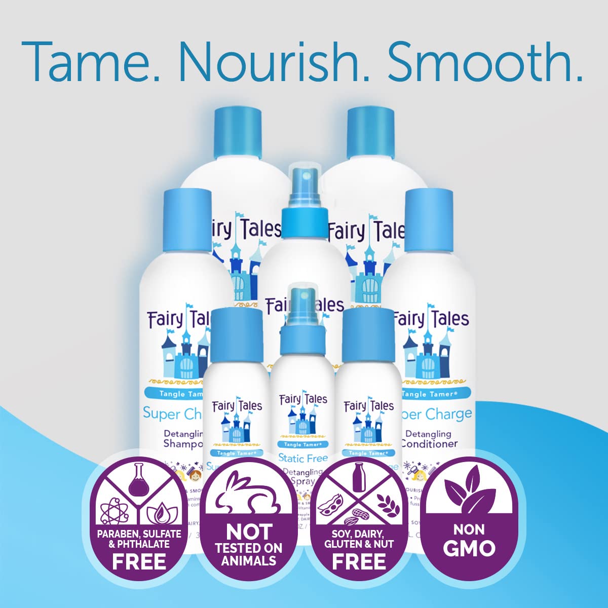 Fairy Tales Tangle Tamer Super Charge - Detangling Conditioner for Kids - Paraben Free, Sulfate Free, Gluten Free, Nut F