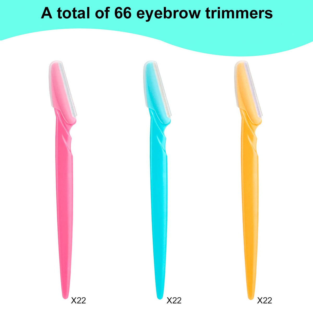 66 Eyebrow Razor and Face Razor for Women and Men, Eyebrow Hair Trimmer and Shaver with Protective Cover,Safe and Newbie