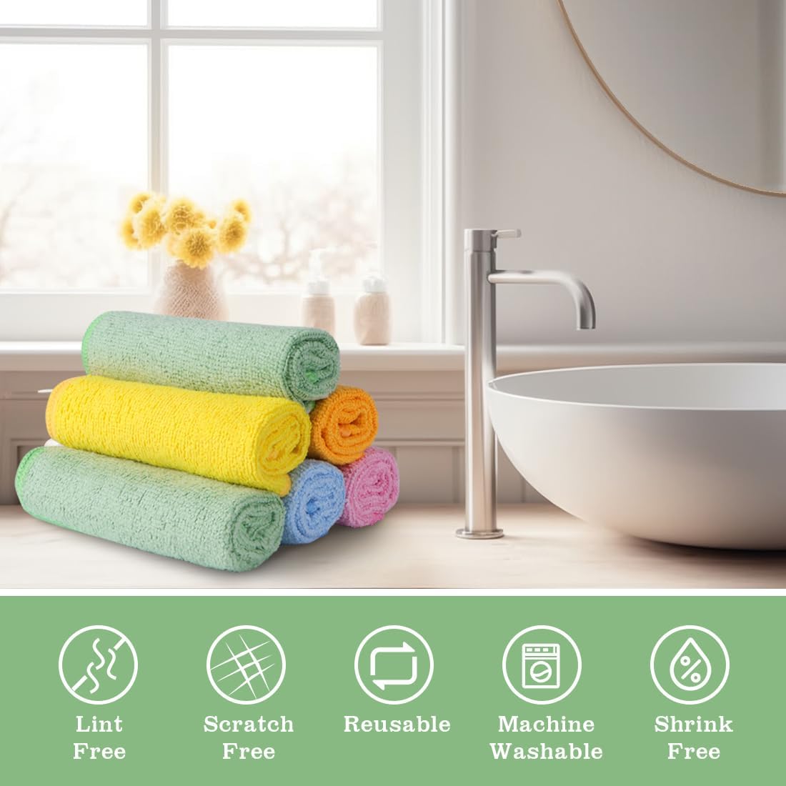 Washcloths 20 Pack Face Towels (12" x 12"), Highly Soft Wash Cloths