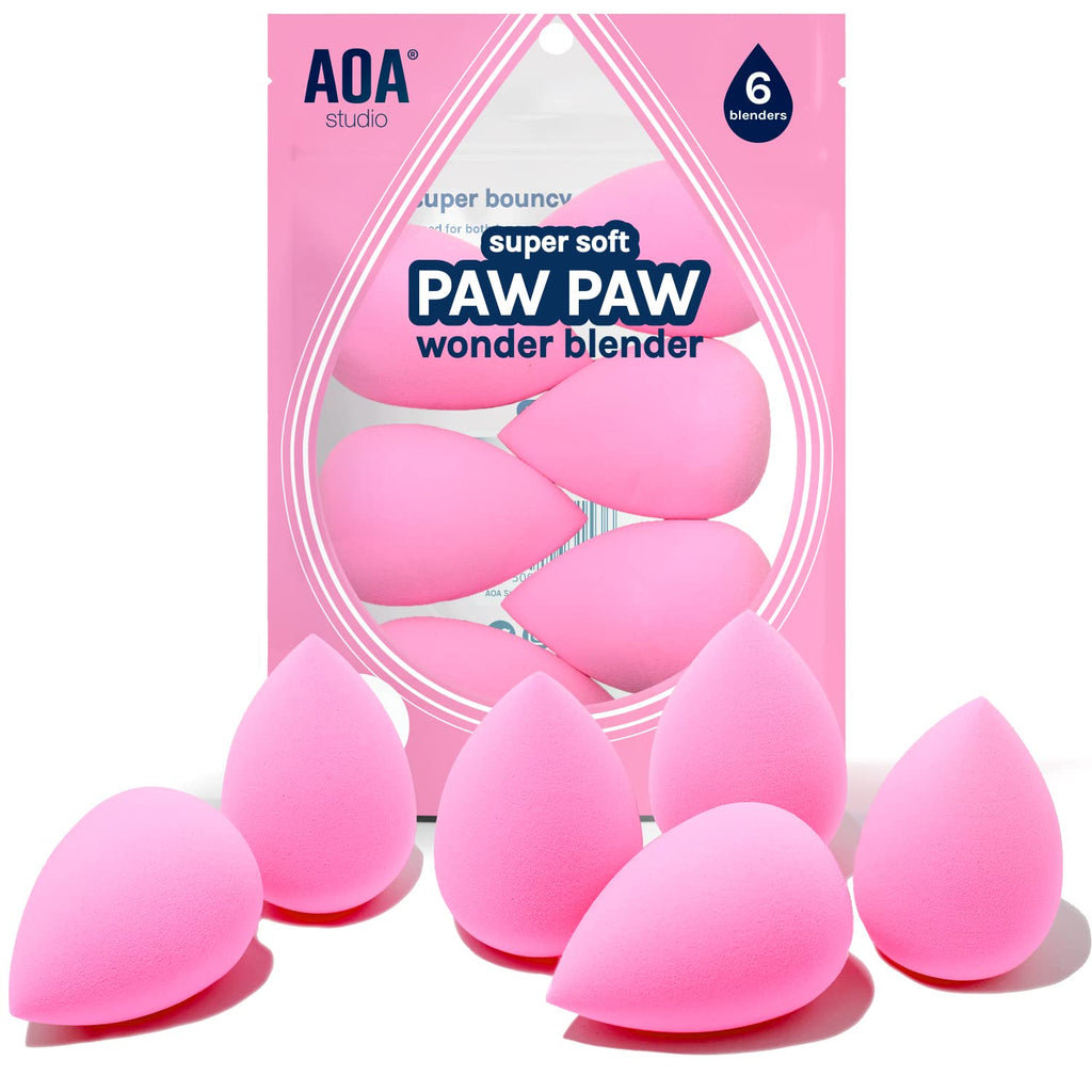 AOA Studio Collection makeup Sponge Set Latex Free and High-definition Set of 6 makeup Wonder blender For Powder Cream a