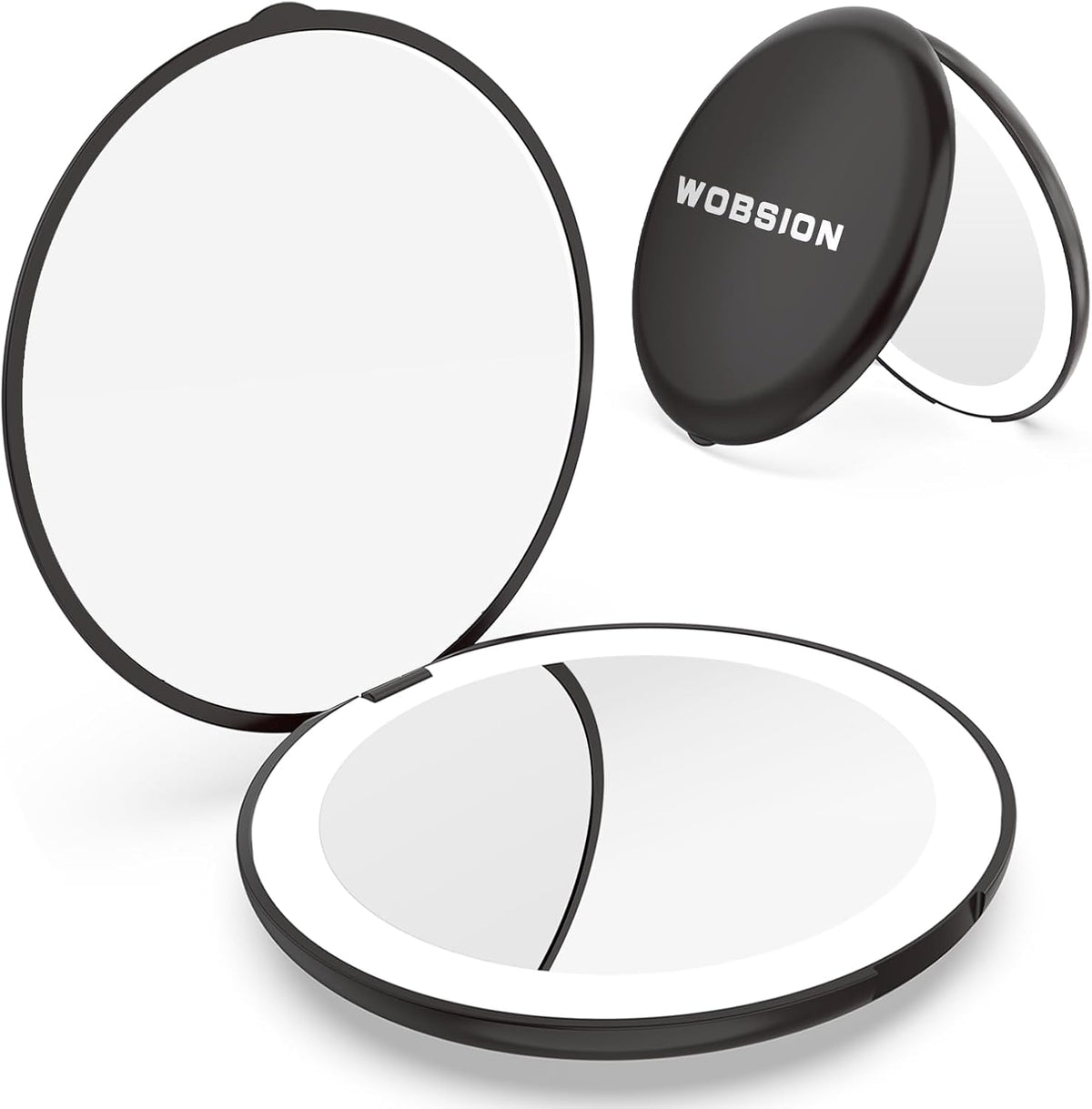 WOBSION 10X Magnification Compact Mirror with Light