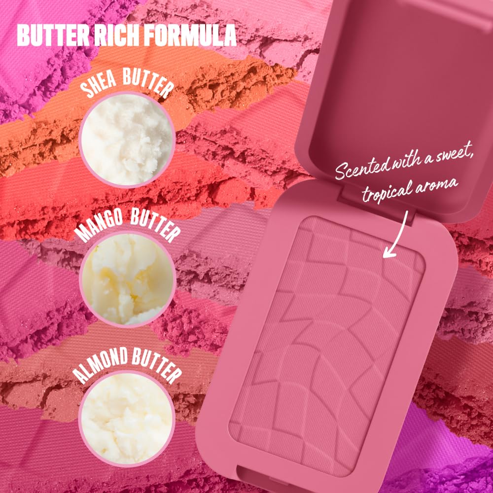 NYX PROFESSIONAL MAKEUP Buttermelt Powder Blush, Fade and Transfer-Resistant Blush, Up to 12HR Make Up Wear, Vegan Formu