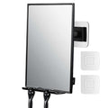 LFOYOU Shower Mirror for Shaving & Washing Your Face with a Squeegee - Built-in Two Razor Holder, 360°Rotation Adjustabl