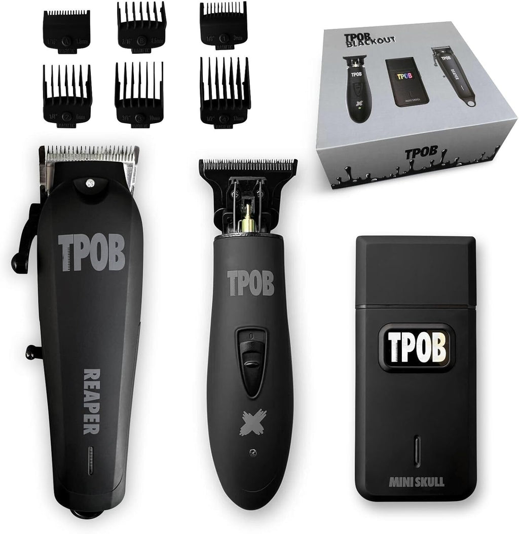 TPOB Slime 2 Professional Hair Clippers for Men - Barber Clippers and Trimmers Set with Foil Shaver, 6800 RPM Cordless H