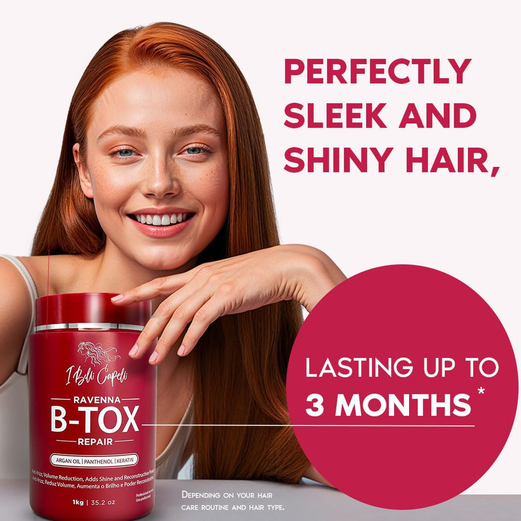 I Belli Capelli Ravenna Repair B-tox Hair Treatment -Cirugia Capilar Para El Cabello, Formaldehyde-Free, Long Lasting, A