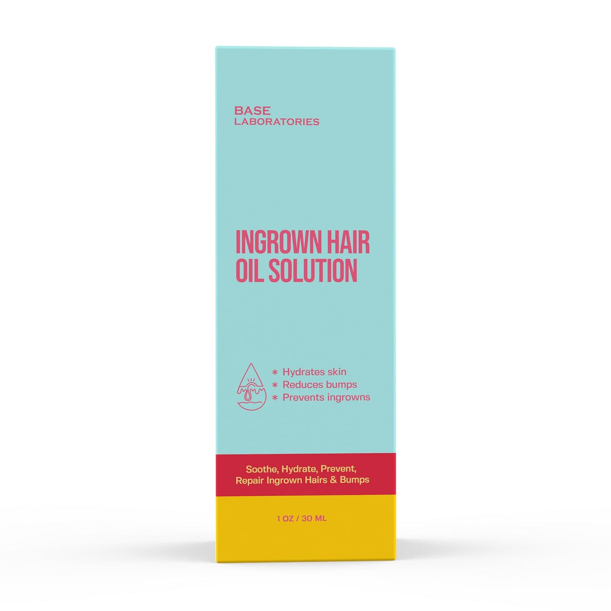 BASE LABORATORIES Ingrown Hair Treatment Oil, After Shave Serum Razor Bumps