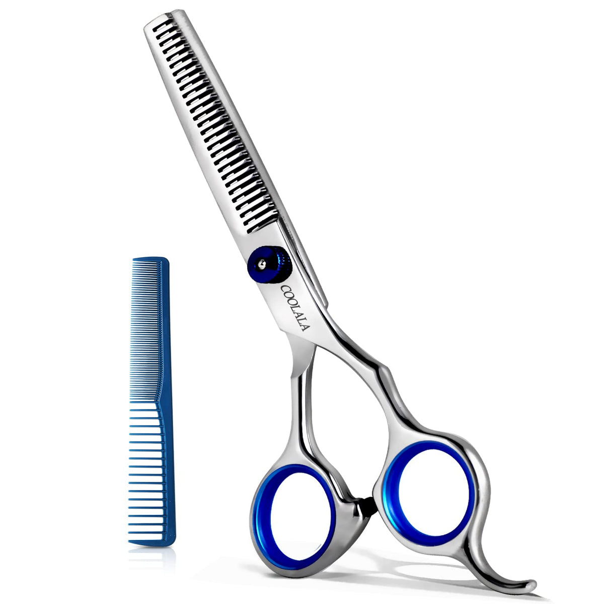 COOLALA Stainless Steel Hair Cutting Scissors Thinning Shears 6.5 Inch Professional Salon Barber Haircut Scissors Family