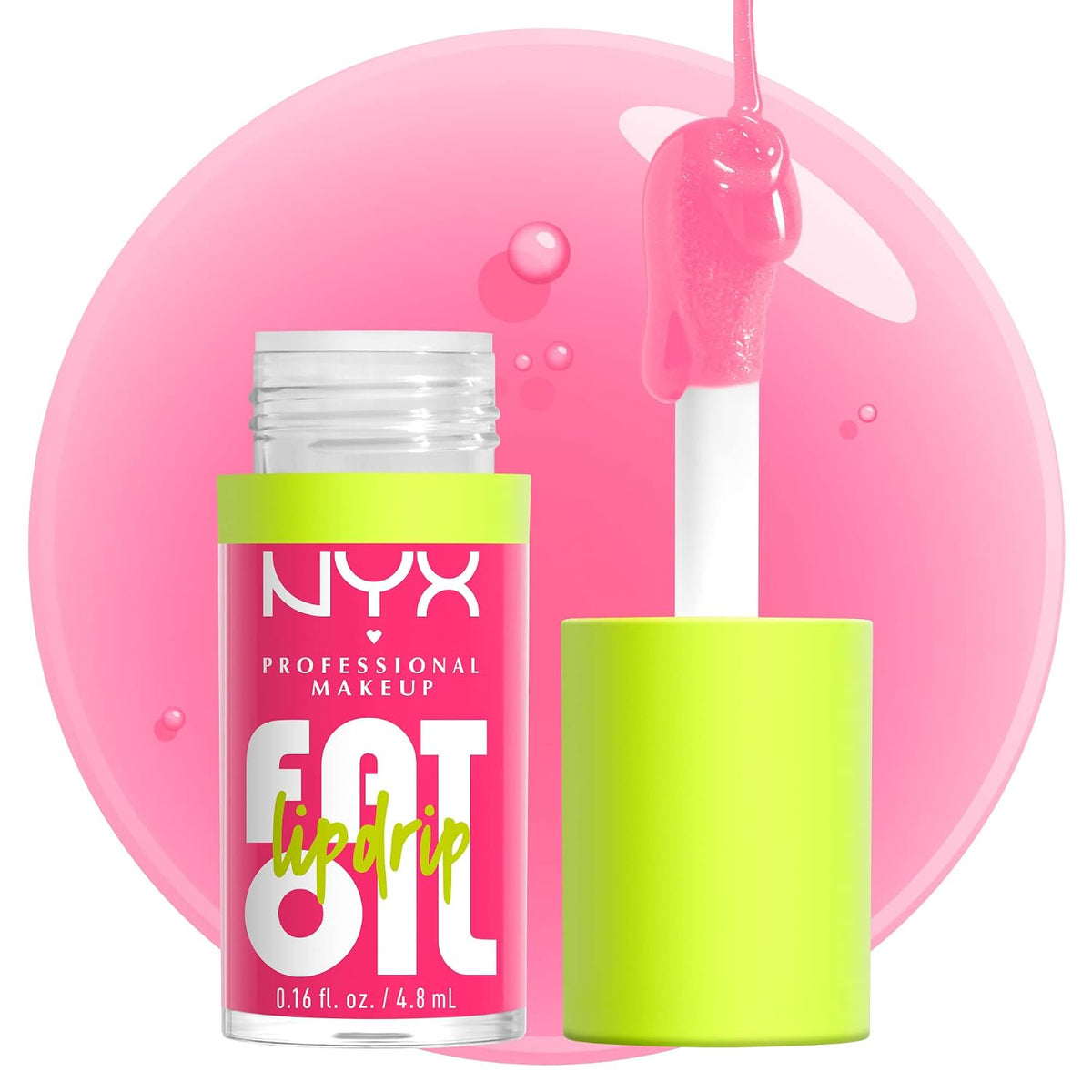 NYX PROFESSIONAL MAKEUP Fat Oil Lip Drip, Moisturizing Lip Oil Gloss, Vegan Tinted Formula, Up to 12 HR Hydration - Miss