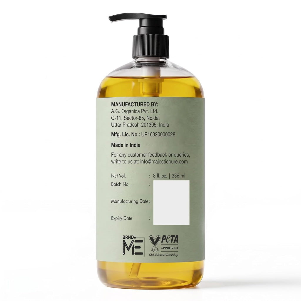 Majestic Pure USDA Organic Jojoba Oil 100% Pure & Natural Hair Tonic- 8 Oz