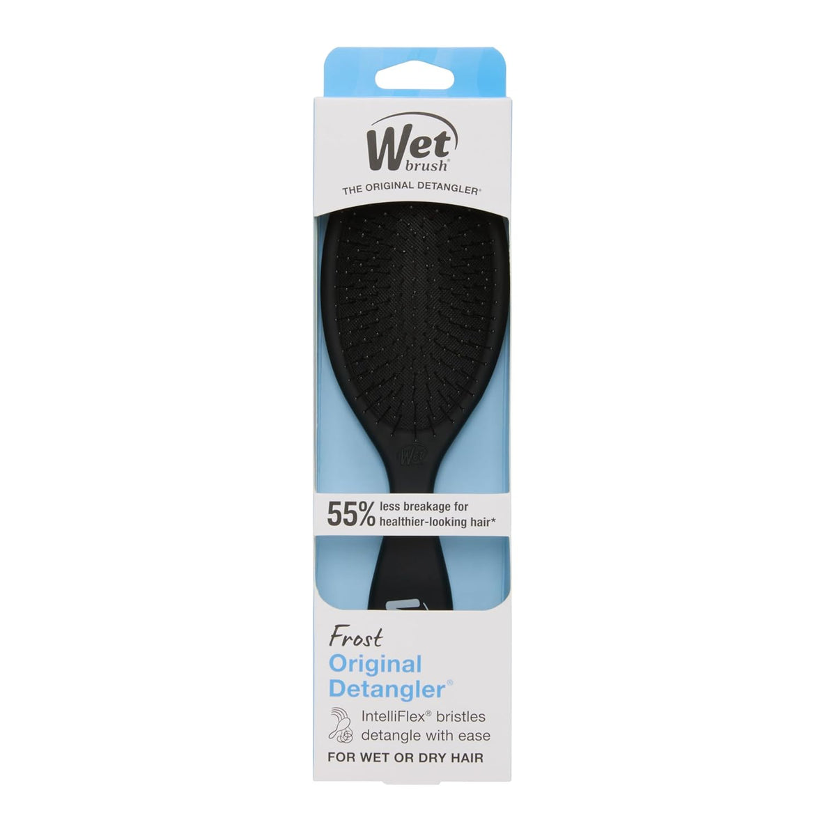 Wet Brush Original Detangler Hair Brush, Black Frost, For All Hair Textures