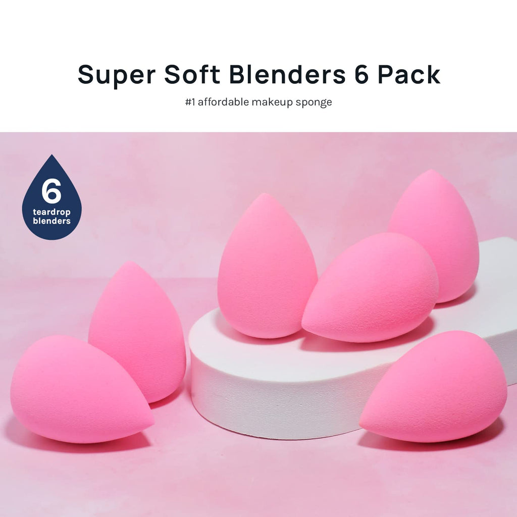 AOA Studio Collection makeup Sponge Set Latex Free and High-definition Set of 6 makeup Wonder blender For Powder Cream a