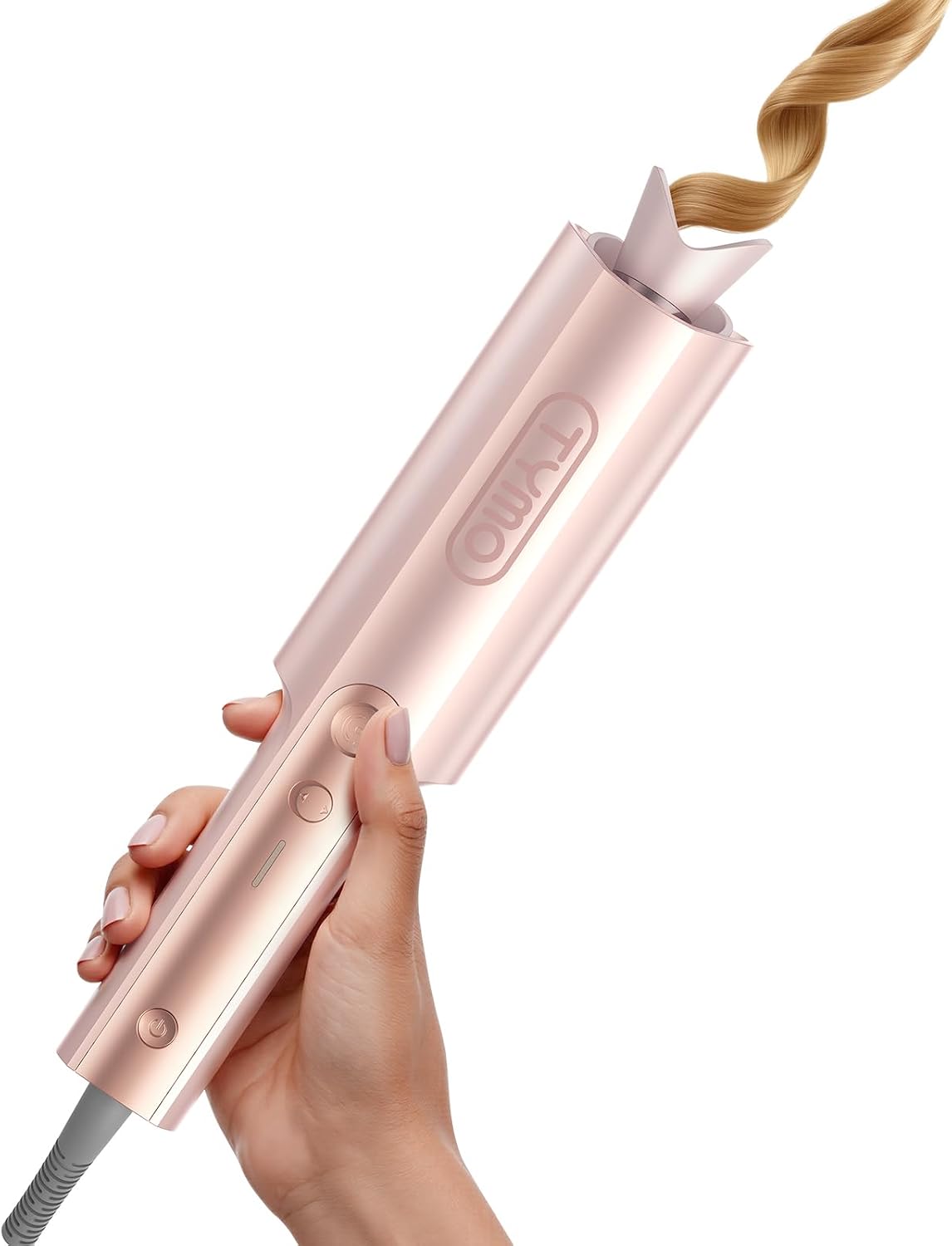 TYMO CurlPro Plus Automatic Rotating Curling Iron - Upgraded Long Barrel Curling Wand for Beach Waves & Long Hair, Ceram