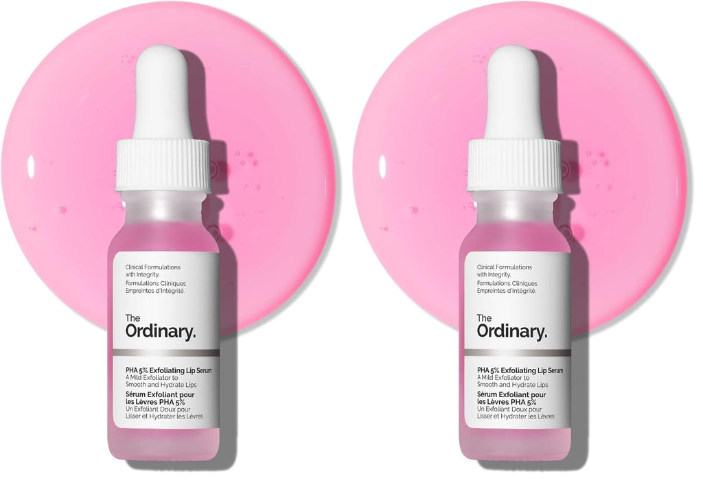 The Ordinary PHA 5% Exfoliating Lip Serum, Hydrating Overnight Lip Exfoliator Treatment