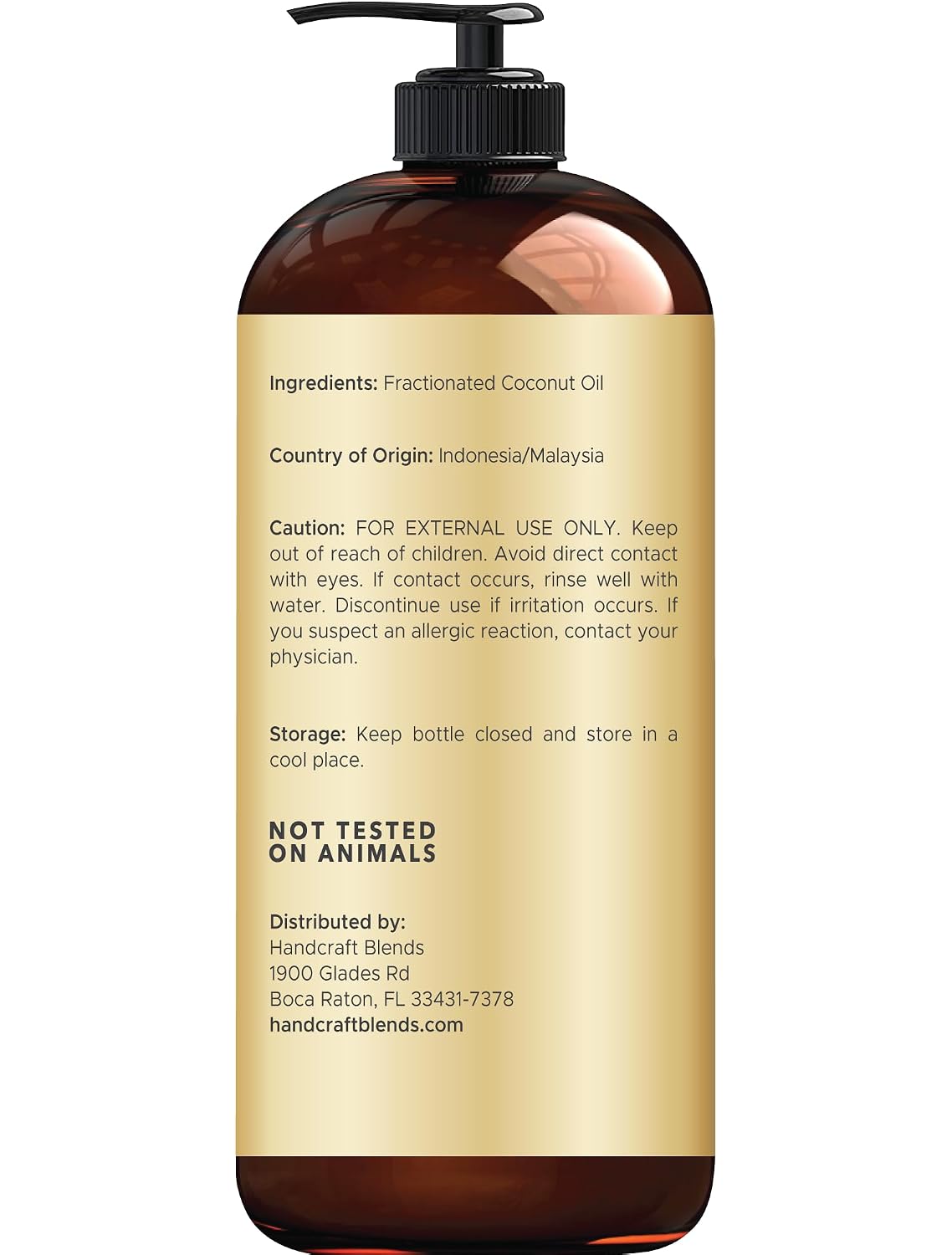 Handcraft Blends Fractionated Coconut Oil - 16 Fl Oz