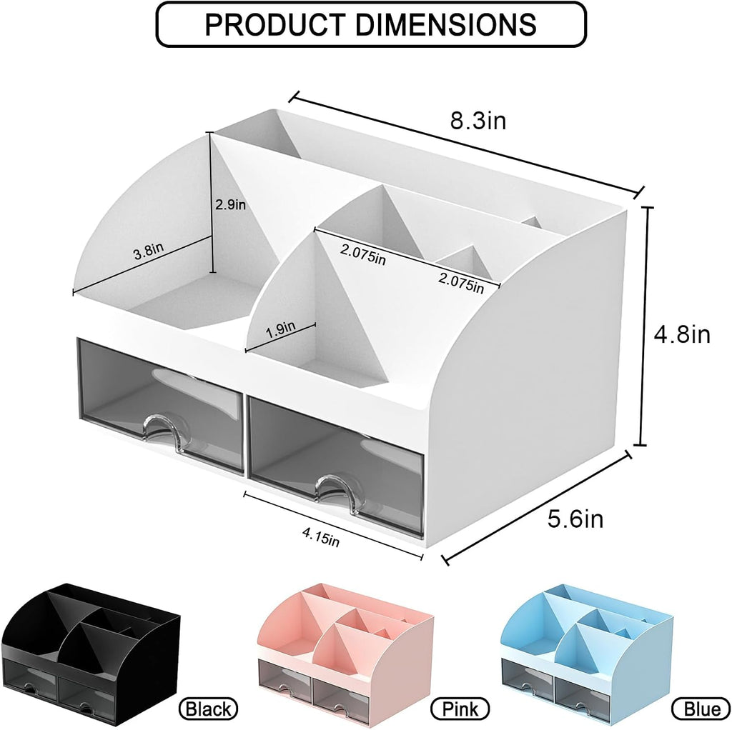 Makeup Organizer with Drawers, Cosmetic Storage for Dresser Vanity and Bathroom Countertop, Beauty Holder for Lipstick B