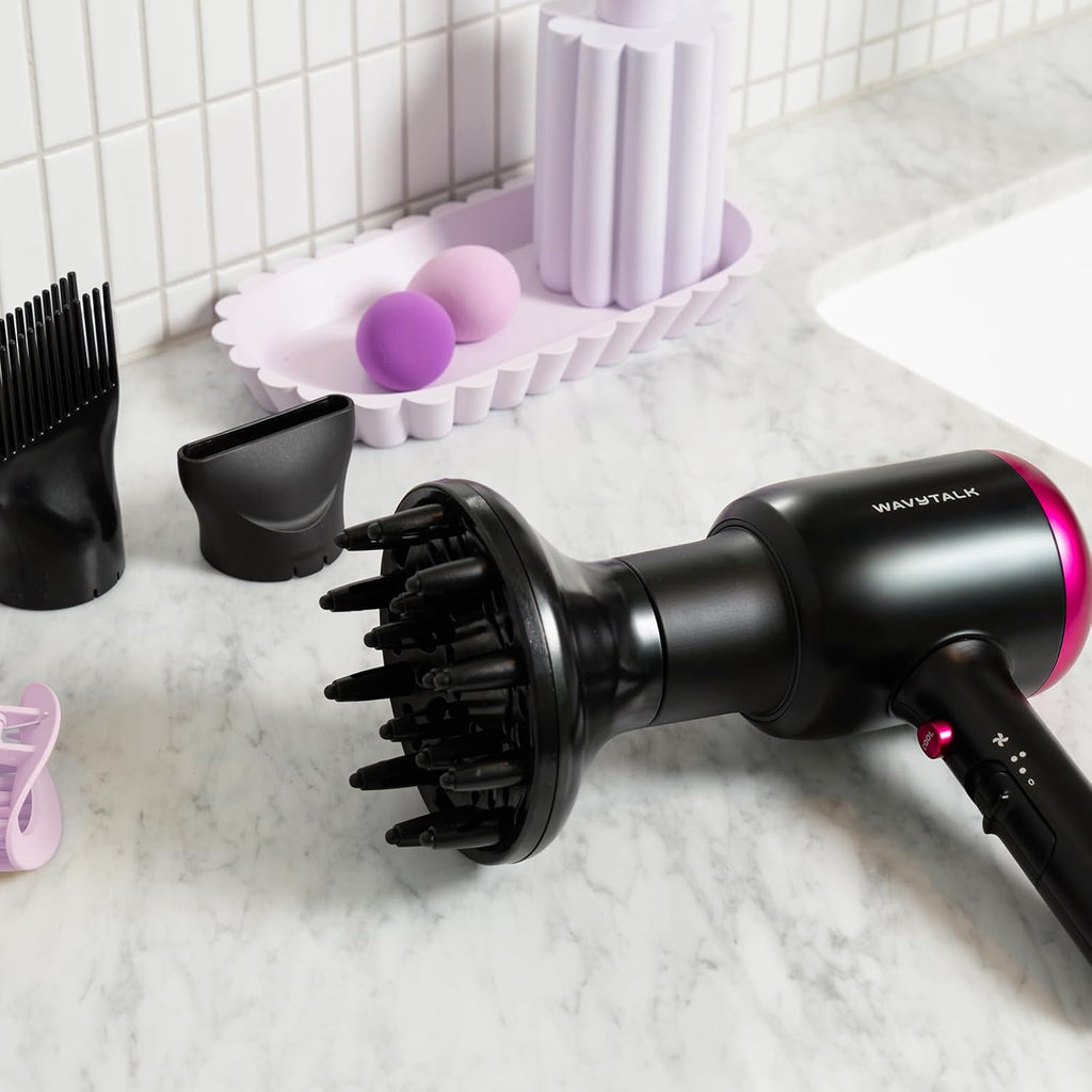 Wavytalk Blown Away Ionic Hair Dryer with Diffuser for Curly Hair