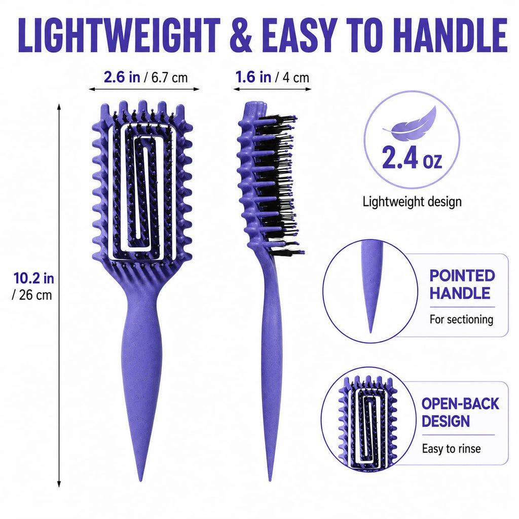 Curly Hair Brush Candybrush Curl Defining Brush for Detangling Shaping and Defining Curls for Women, Men, Wet & Dry Hair