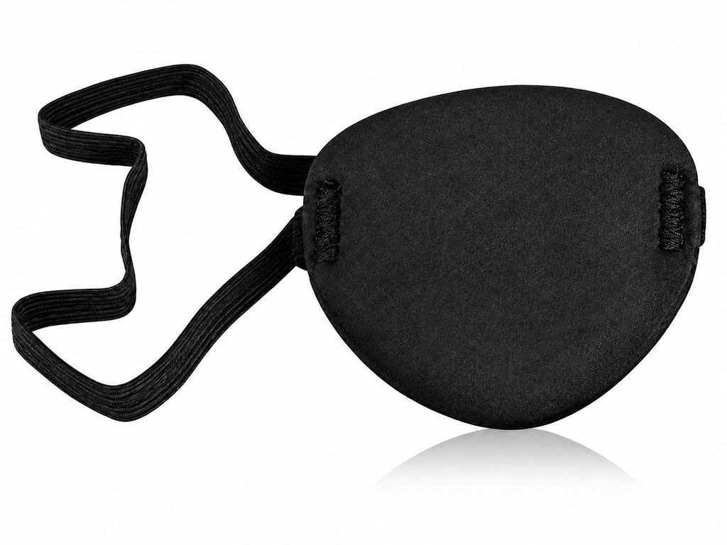 Eye Patch for Adults – Soft Black Eyepatch for Pirate Costume, Cosplay, Halloween, Adjustable Eye Patches for Dress Up