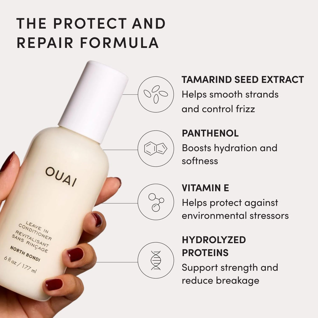 OUAI Women's North Bondi Leave In Conditioner, Off White, One Size