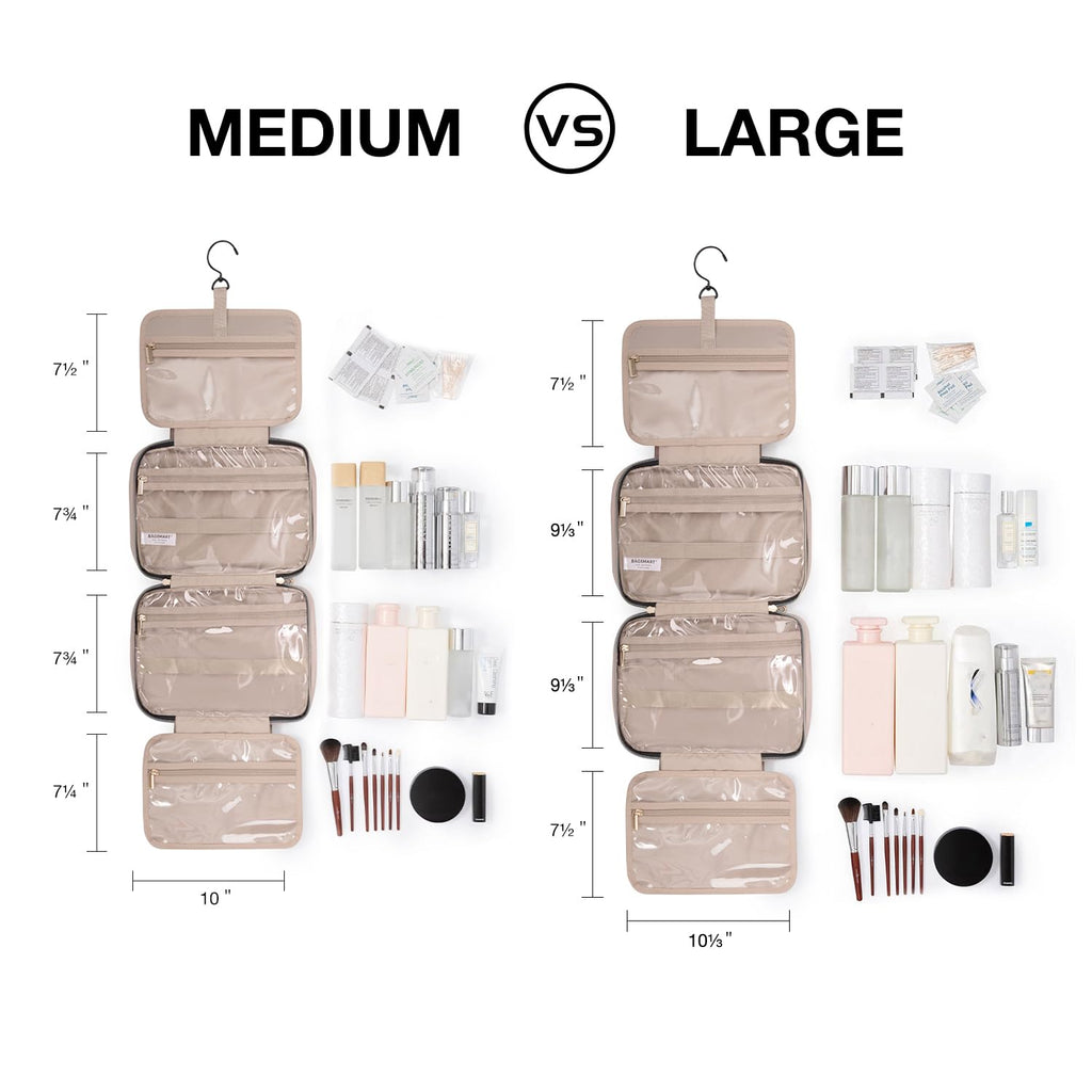 BAGSMART Toiletry Bag Travel Bag with Hanging Hook, Water-resistant Makeup Cosmetic Bag Travel Organizer for Accessories