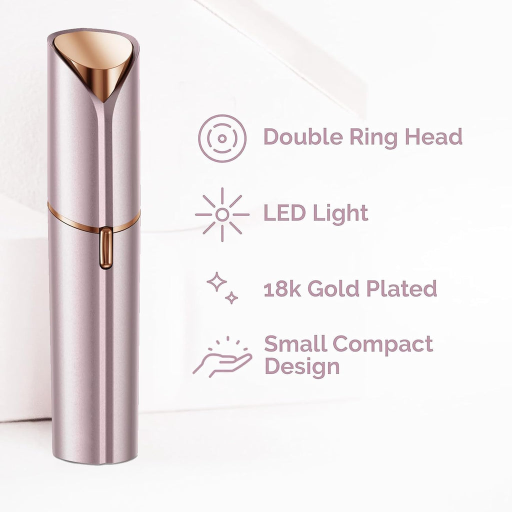 Battery Operated Facial Hair Remover for Women, 2 Replacement Heads