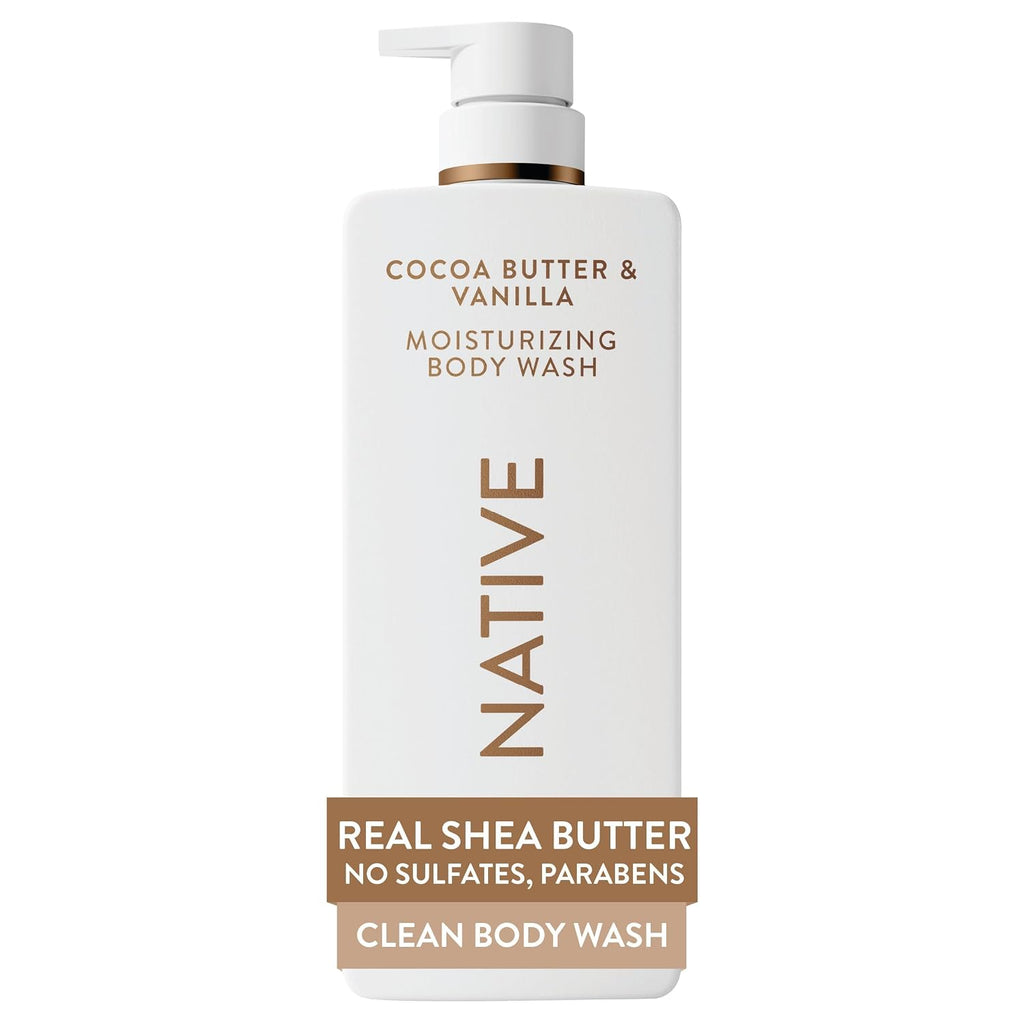 Native Moisturizing Body Wash for Women & Men Cocoa Butter—Vanilla 22 fl oz