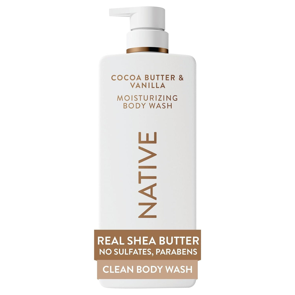 Native Moisturizing Body Wash for Women & Men Cocoa Butter—Vanilla 22 fl oz