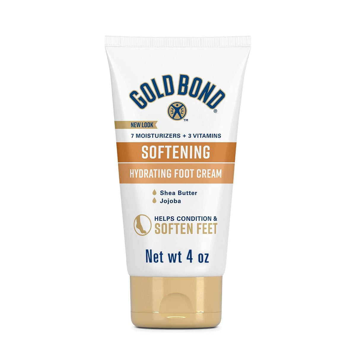 Gold Bond Softening Foot Cream, 4 Oz., Foot Lotion for Dry Feet