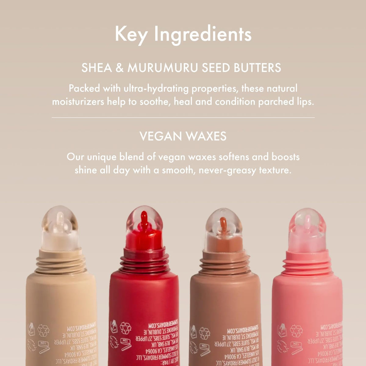 Summer Fridays Lip Butter Balm - Moisturizing Lip Gloss for Instant Shine + Sheer Color - With Nourishing Shea Butter - 