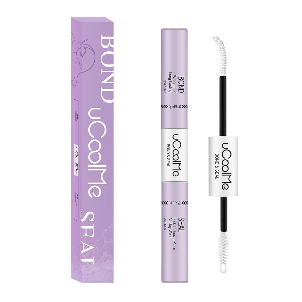 uCoolMe Lash Bond and Seal Waterproof 10ML for Lash Clusters 144Hours SuperStrong Long-Lasting Non-Irritating Eyelash Gl