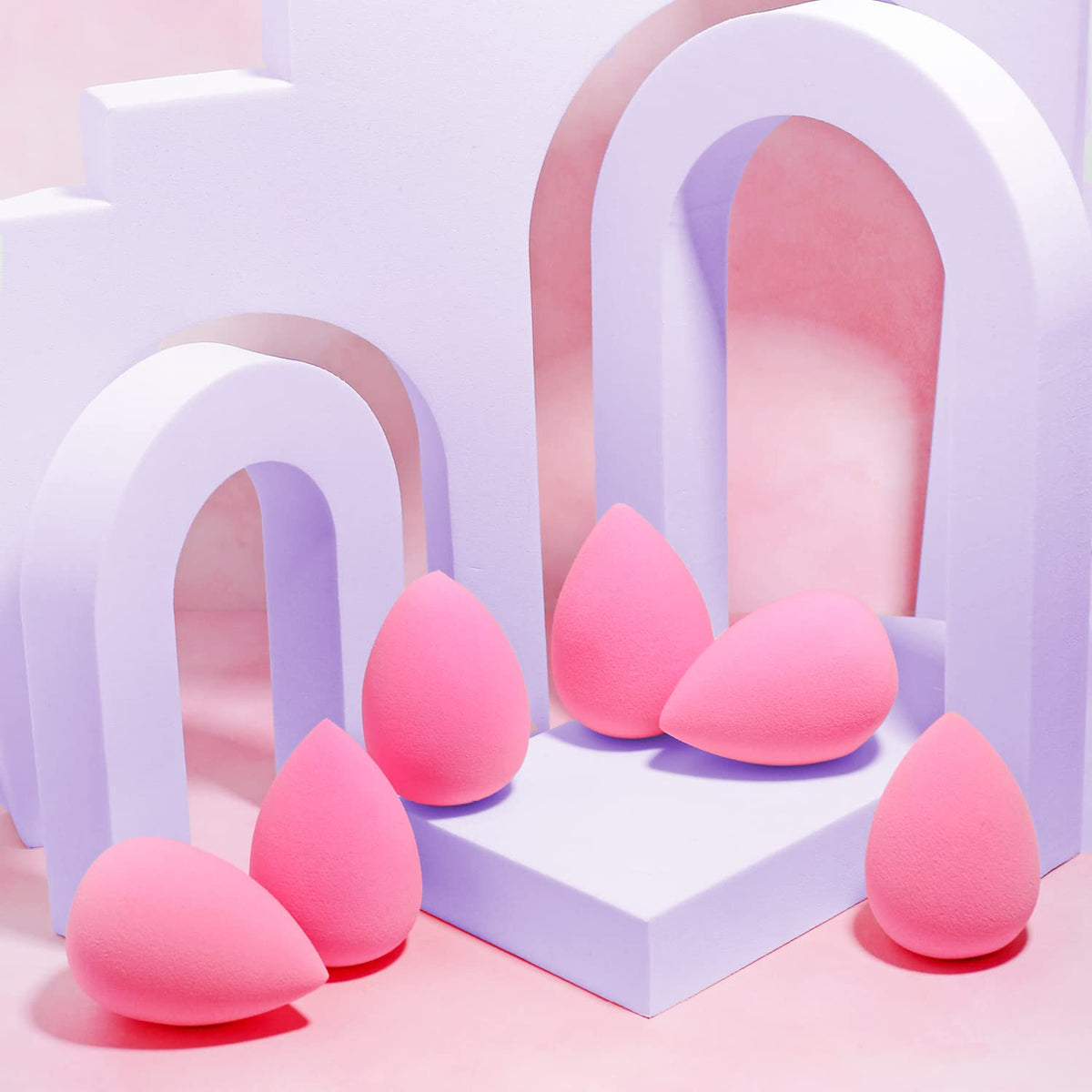 AOA Studio Collection makeup Sponge Set Latex Free and High-definition Set of 6 makeup Wonder blender For Powder Cream a