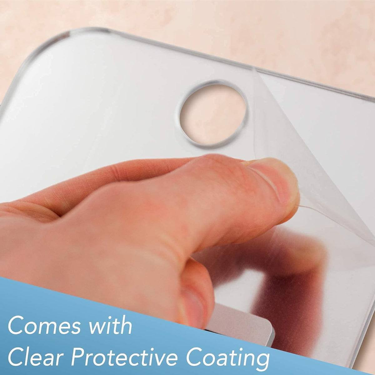 Shave Well Deluxe Anti-Fog Shaving Mirror with Removable Adhesive Hook