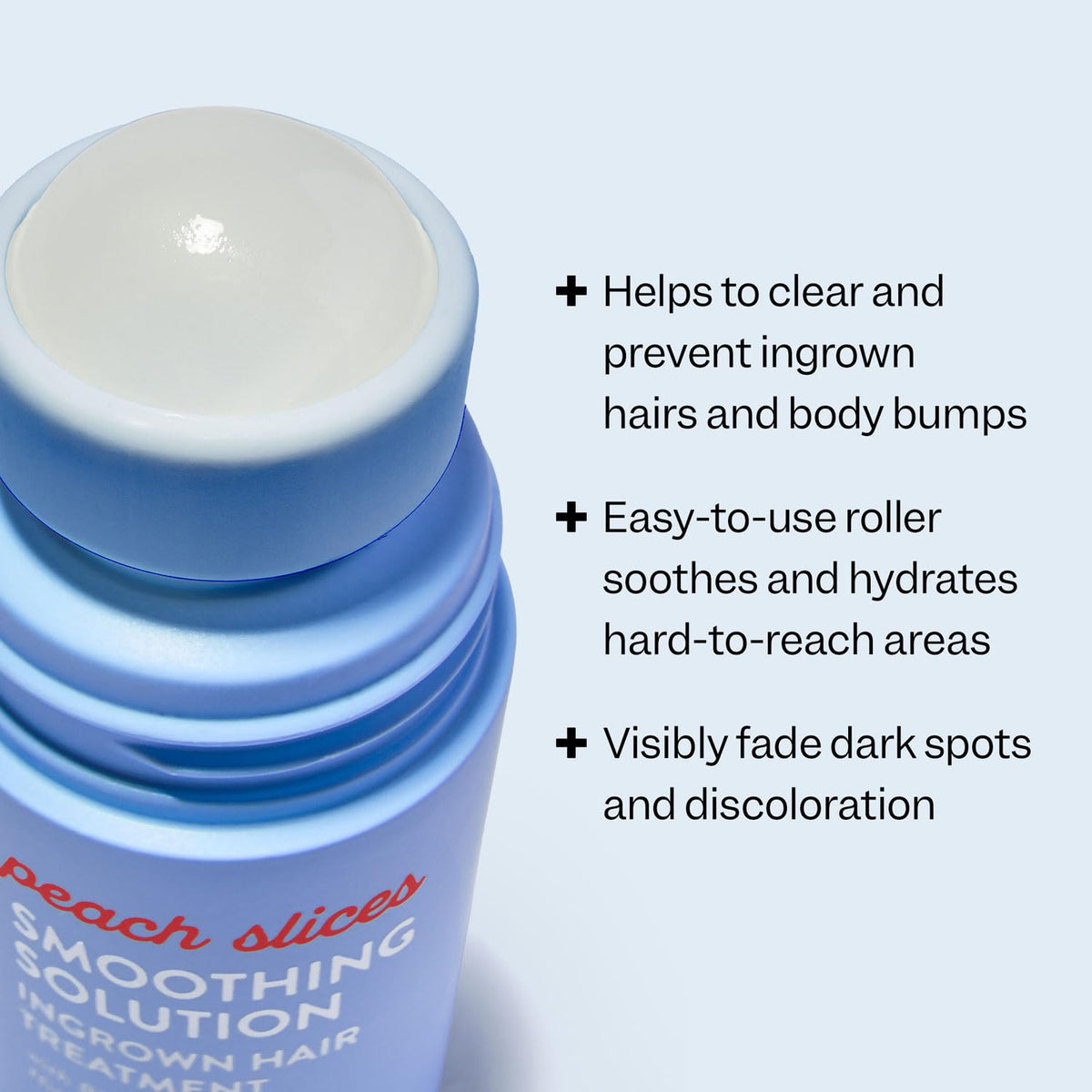 Peach Slices - Smoothing Solution Ingrown Hair Treatment (1.69 oz) - Smooth, Relieve, Soften Skin - 360 Roller - BHA, AH