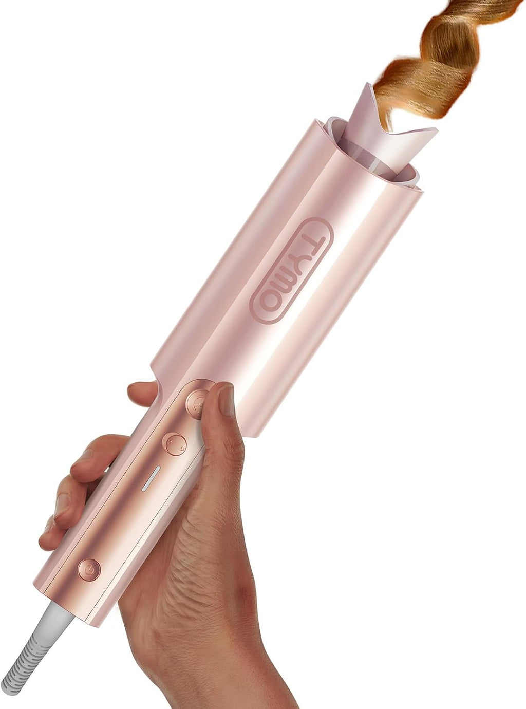 TYMO CurlPro Plus Automatic Rotating Curling Iron - Upgraded Long Barrel Curling Wand for Beach Waves & Long Hair, Ceram