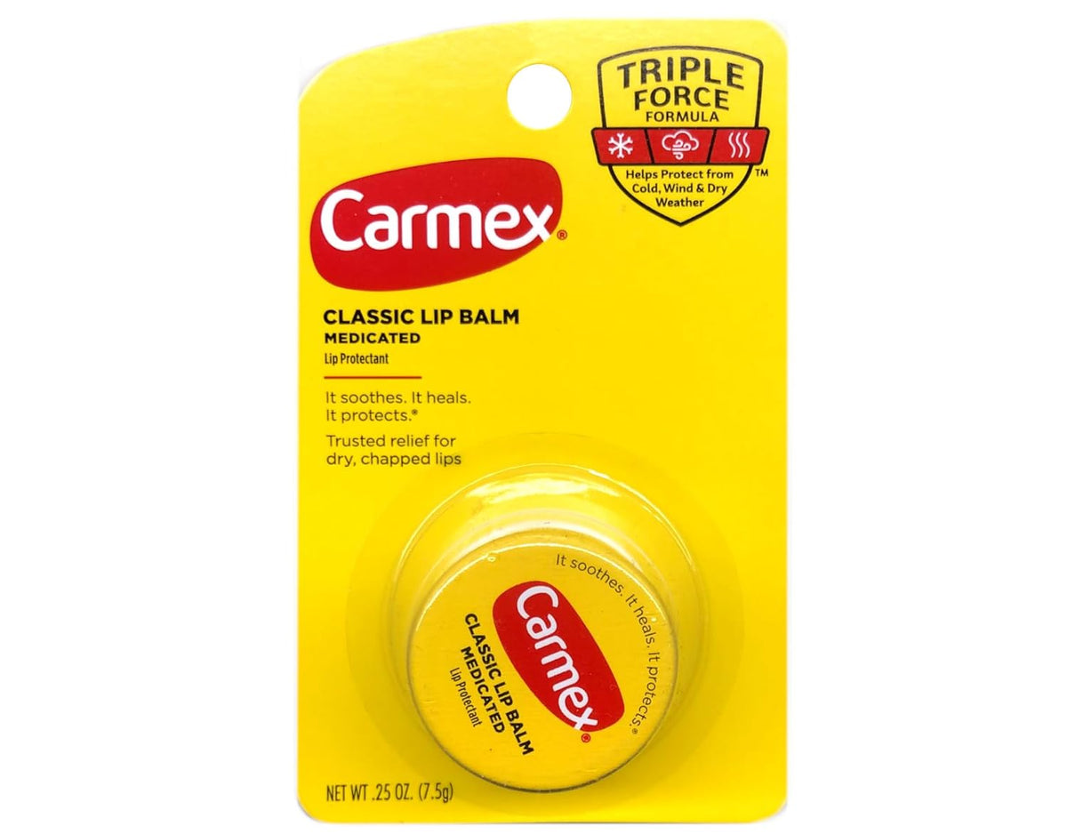 Carmex Classic Lip Balm Medicated, 0.25 oz (Pack of 3)