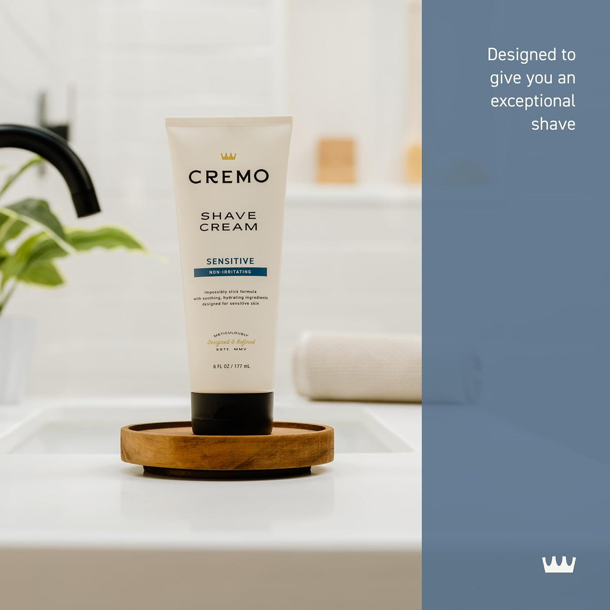 Cremo Shaving Cream for Men, Sensitive, 6 Fl Oz
