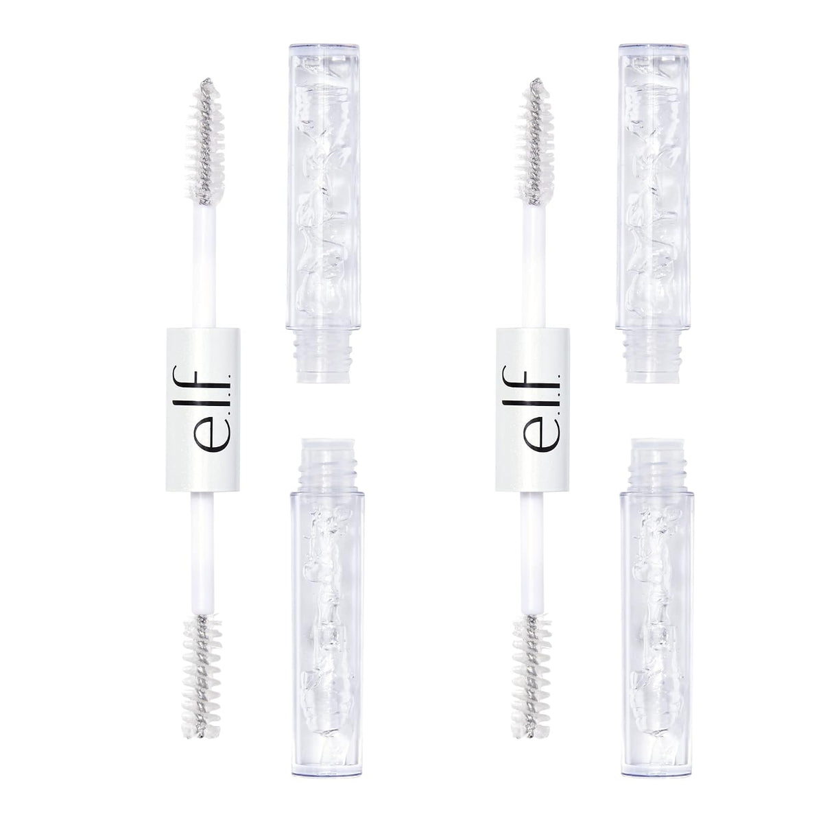 e.l.f. Clear Lash & Brow Mascara Gel, Dual-Sided Flexible Hold, Long-Lasting Clear Formula for Natural-Looking Brows & D