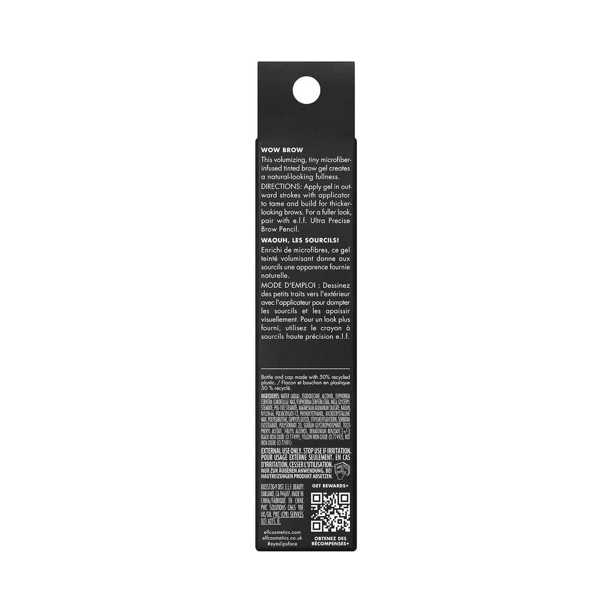 e.l.f. Wow Brow Gel, Volumizing, Buildable, Wax-Gel Hybrid, Creates Full, Voluminous-Looking Brows, Locks Brow Hairs In 