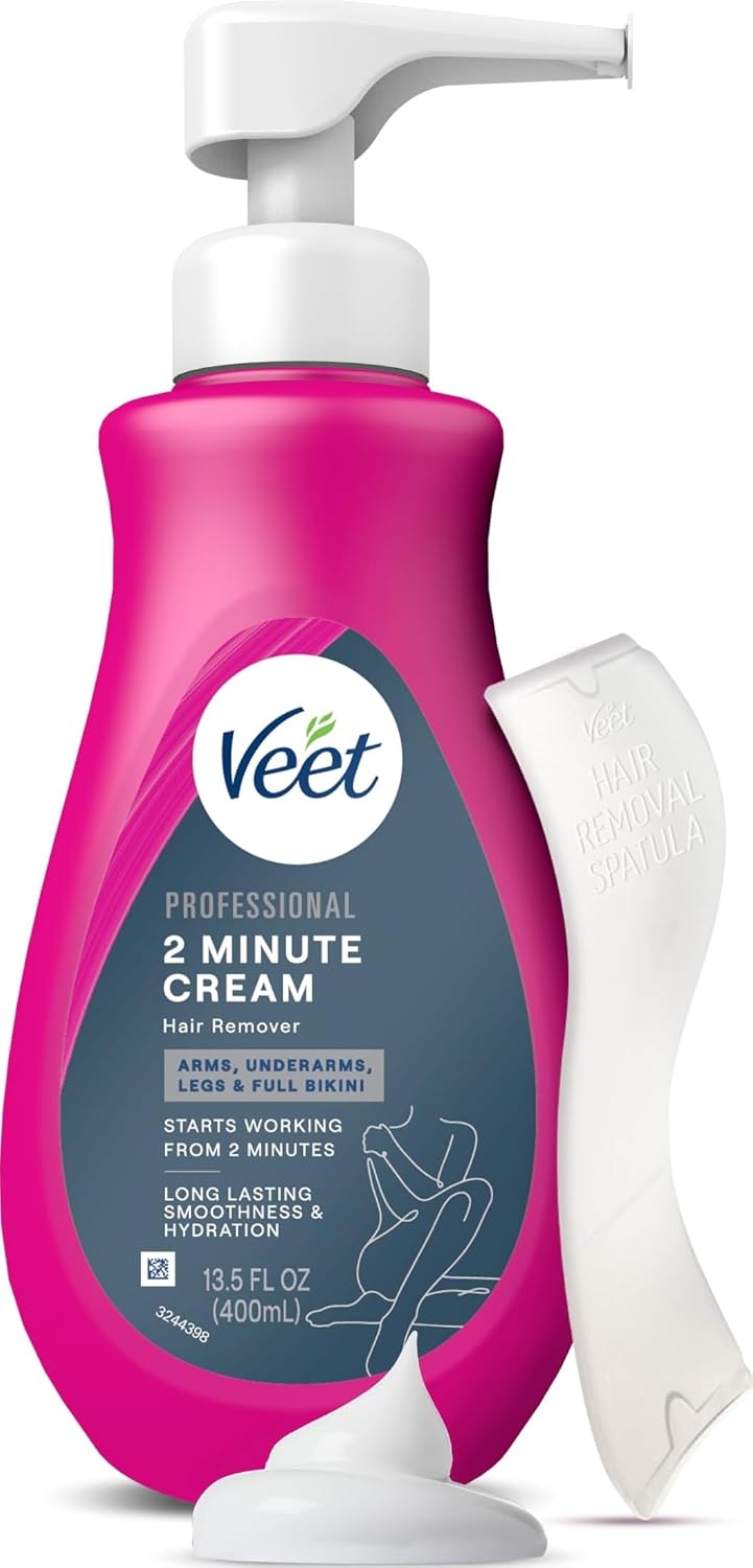 Veet Professional 2 Min Hair Removal Cream, Full Body & Bikini, 13.5 FL OZ