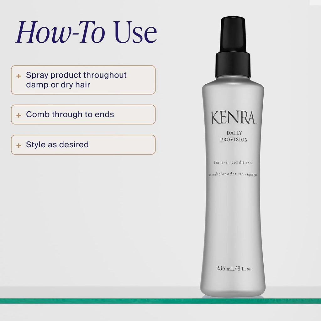 Kenra Daily Provision Leave-In Conditioner | Hydrates, Detangles, & Adds Shine | Tames Frizz & Flyaways | Thermal Protec