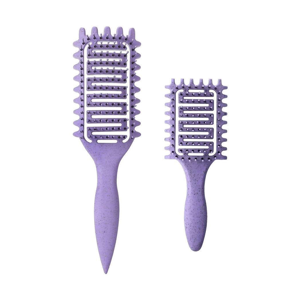 Curl Defining Brush for Curly Hair, Vented Detangling Hair Brush for Wet and Dry Styling, Curved Brush for Shaping and S