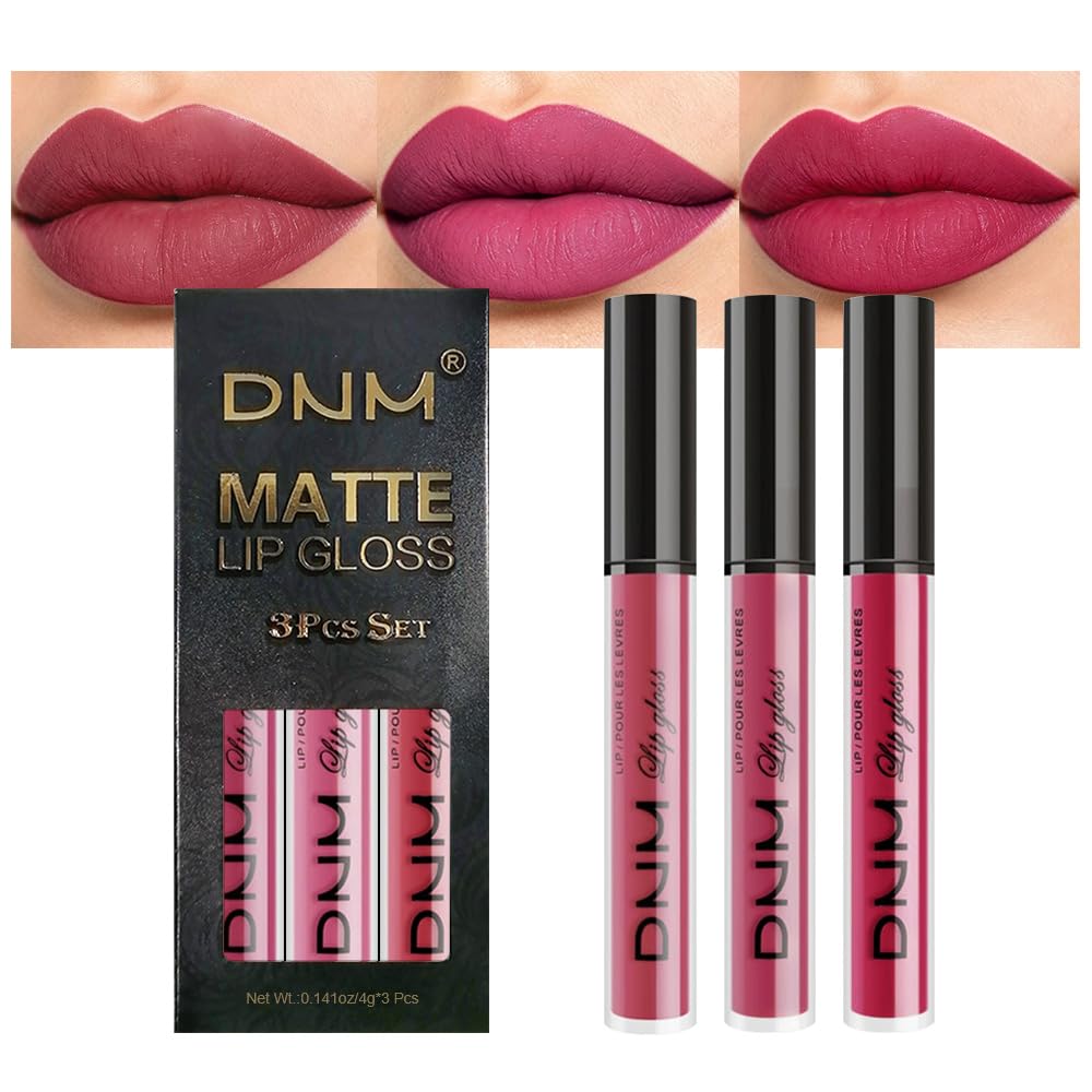 evpct 2Pcs Black Matte Liquid Lipstick and Lip Liner Gloss Stain Pencil Makeup Set Long Lasting Dark Matte Lipstick 24H 