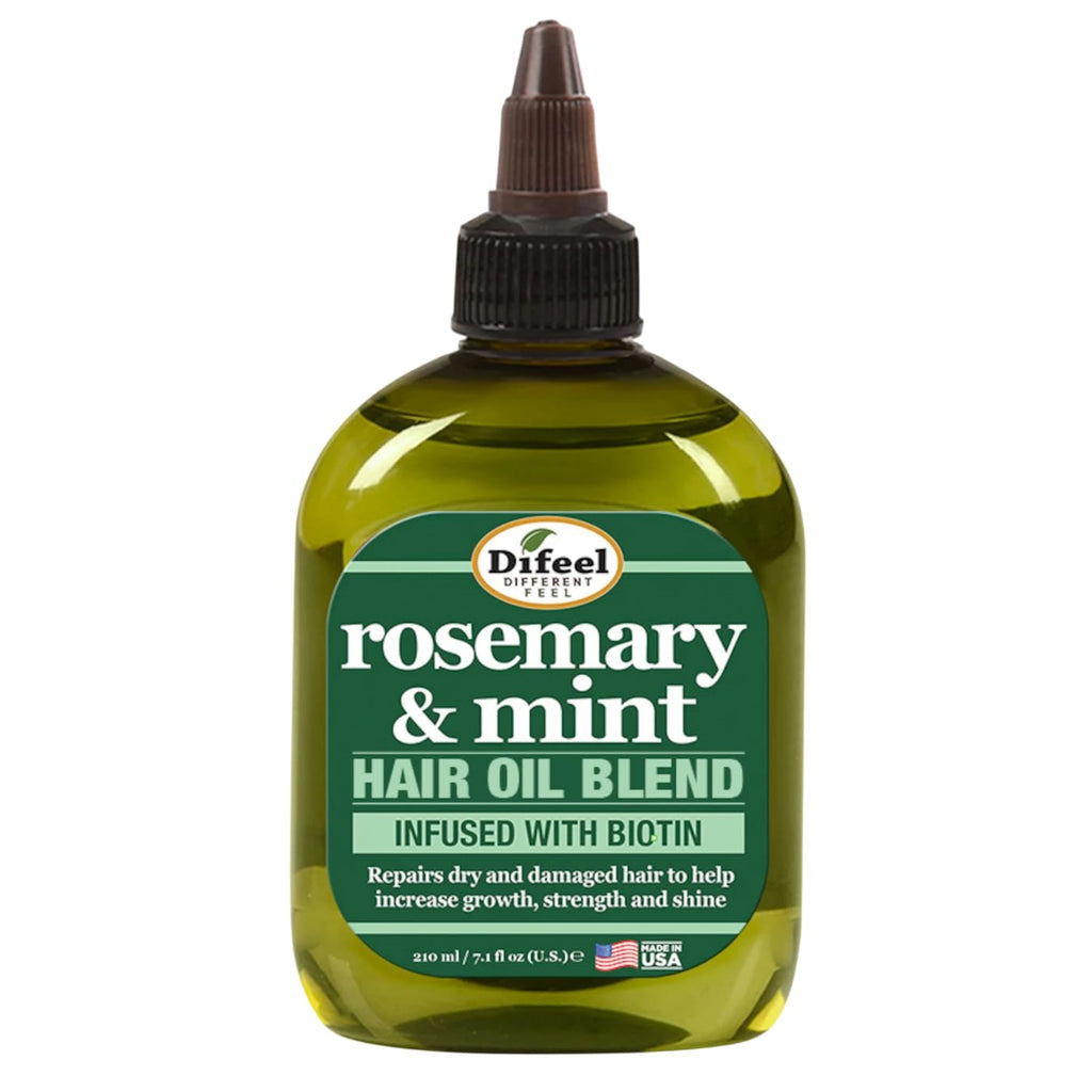 Difeel Rosemary and Mint Hair Oil Blend with Biotin 7.1 Ounce - Strengthening Scalp & Hair Treatment Oil Blend, Nourishe