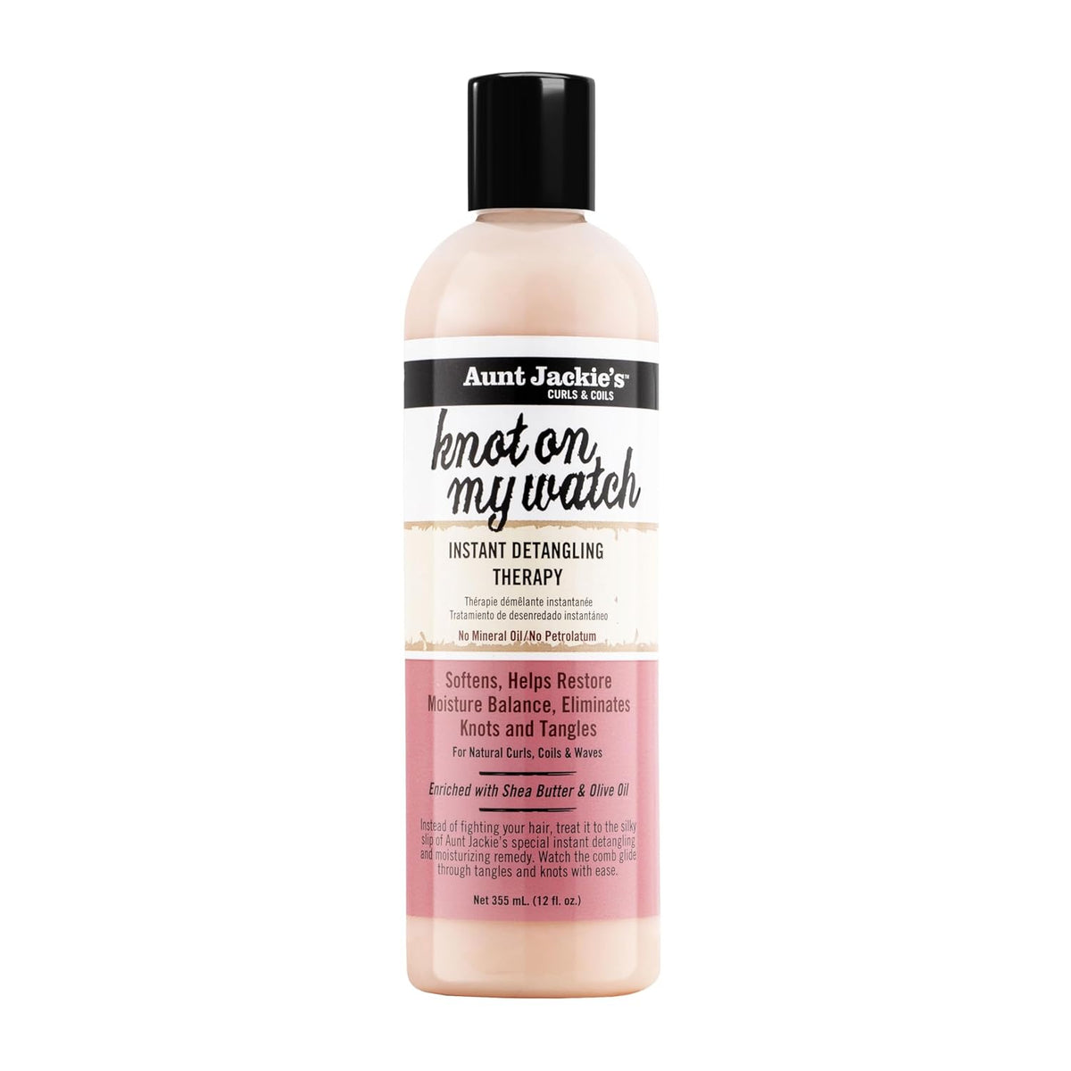 Aunt Jackie's Curls and Coils Knot On My Watch Instant Hair Detangling Therapy for Natural Curls, Coils and Waves, Enric