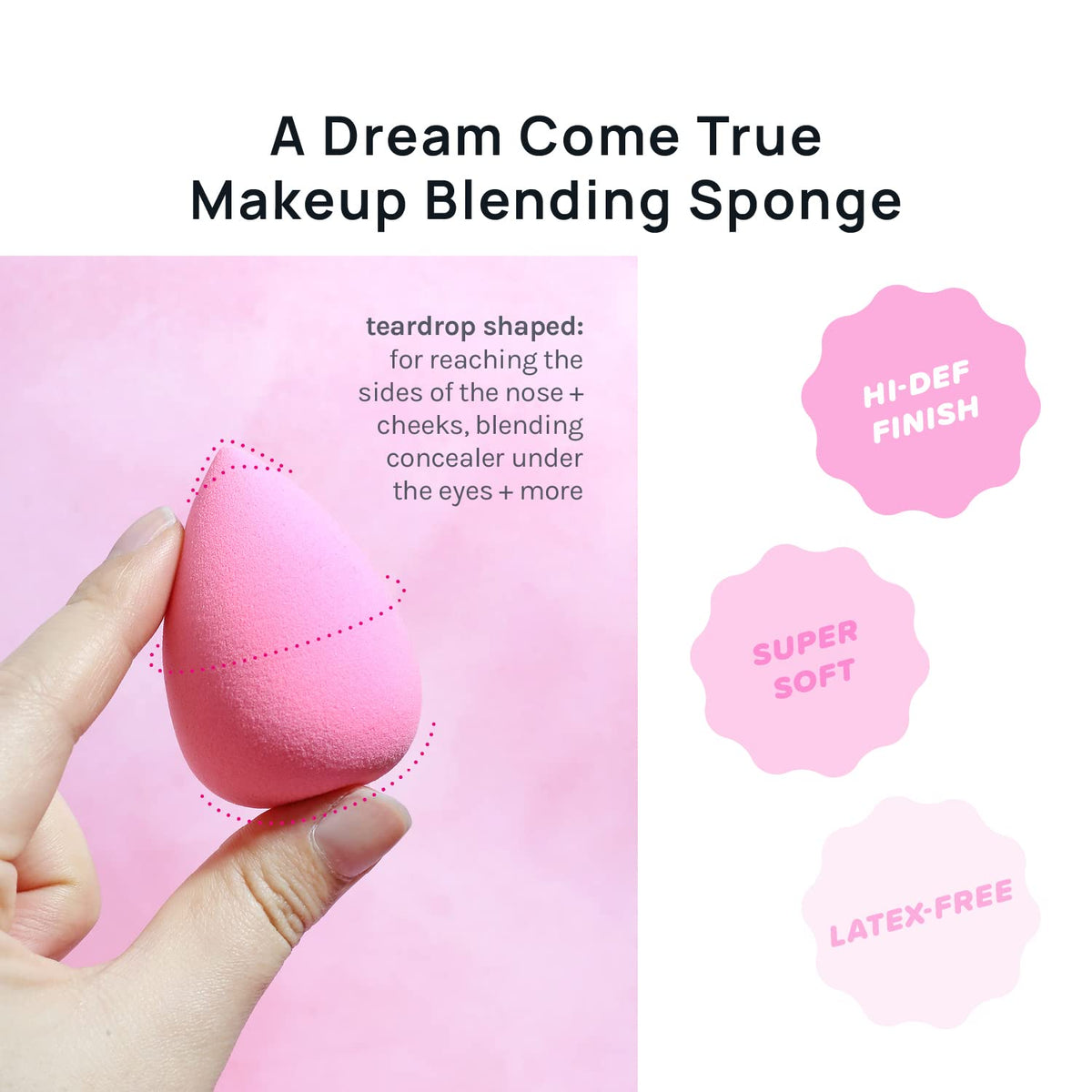 AOA Studio Collection makeup Sponge Set Latex Free and High-definition Set of 6 makeup Wonder blender For Powder Cream a